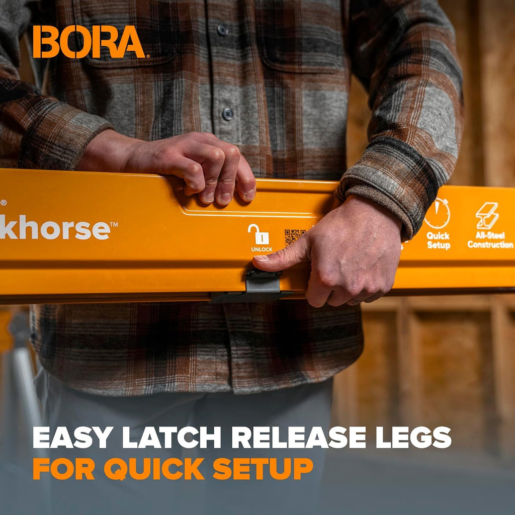 2 Pack Adjustable Folding Heavy Duty Sawhorse T188198