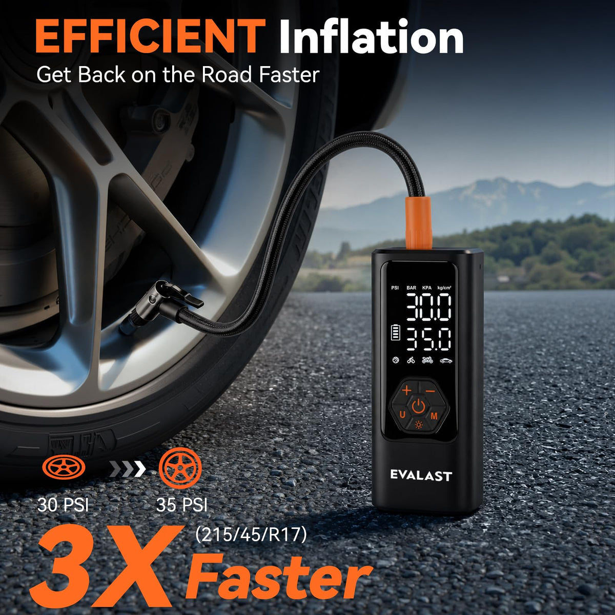 Portable Air Compressor 150 PSI Cordless Tire Inflator A2698