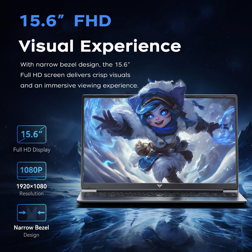 Laptop with Intel i3 Processor, 8GB RAM 256GB SSD, 15.6" FHD Display Q20476