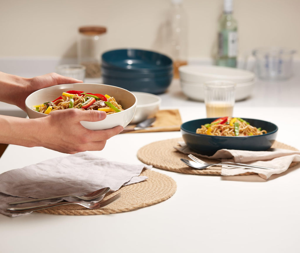 White 40 oz Pasta Bowls Set of 4 Z879