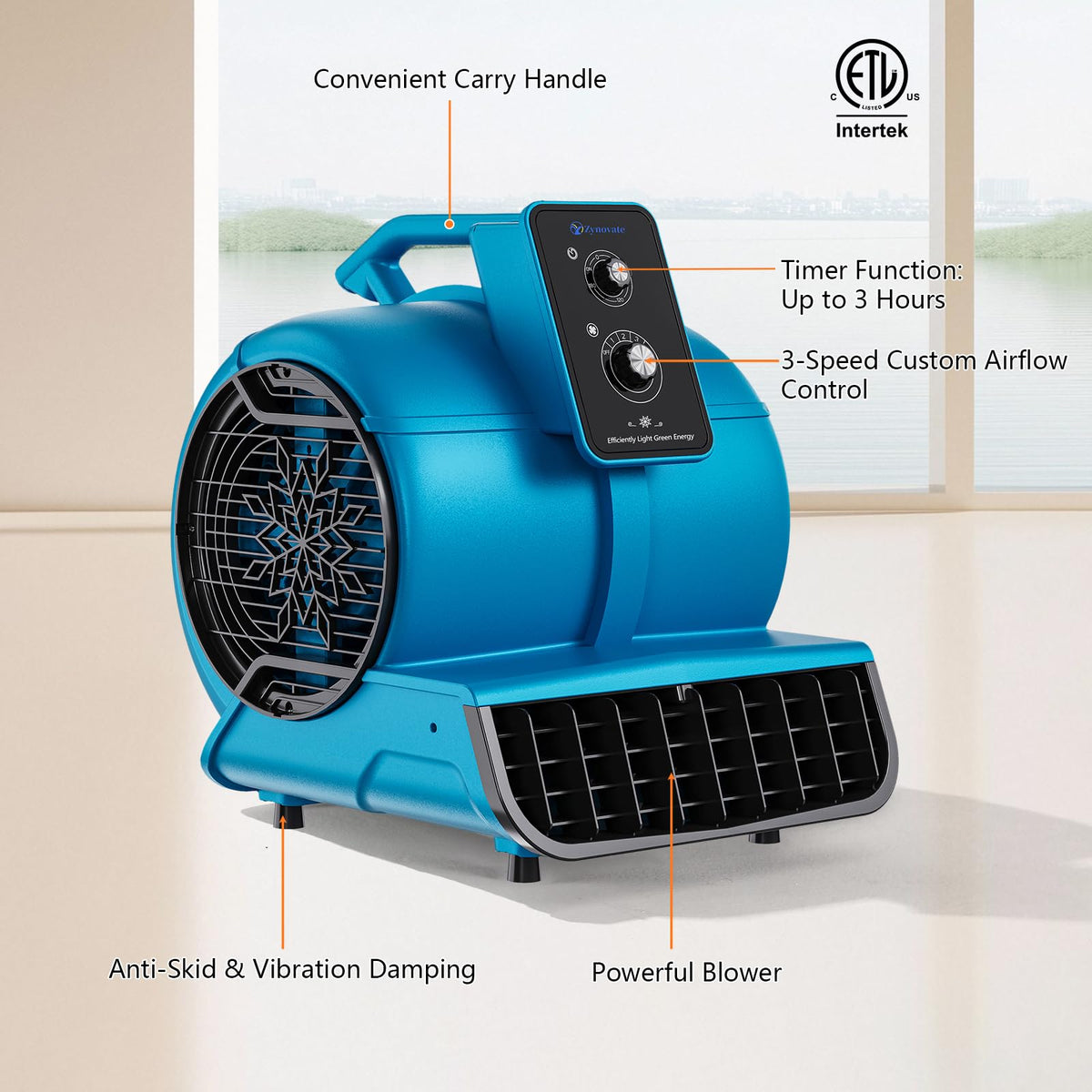 1/2 HP 2600 CFM Air Mover Fan Z7297