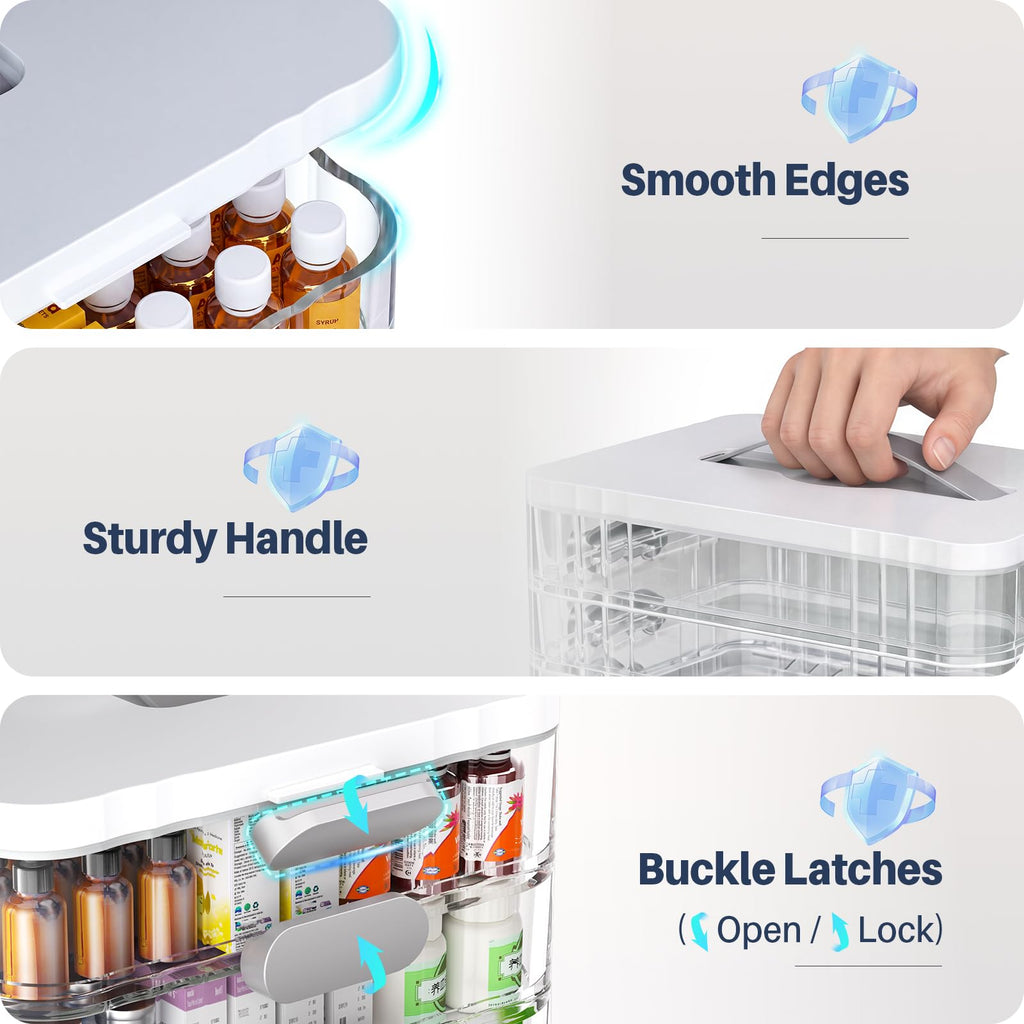 4-Tier Medicine Organizer Storage Box J457654