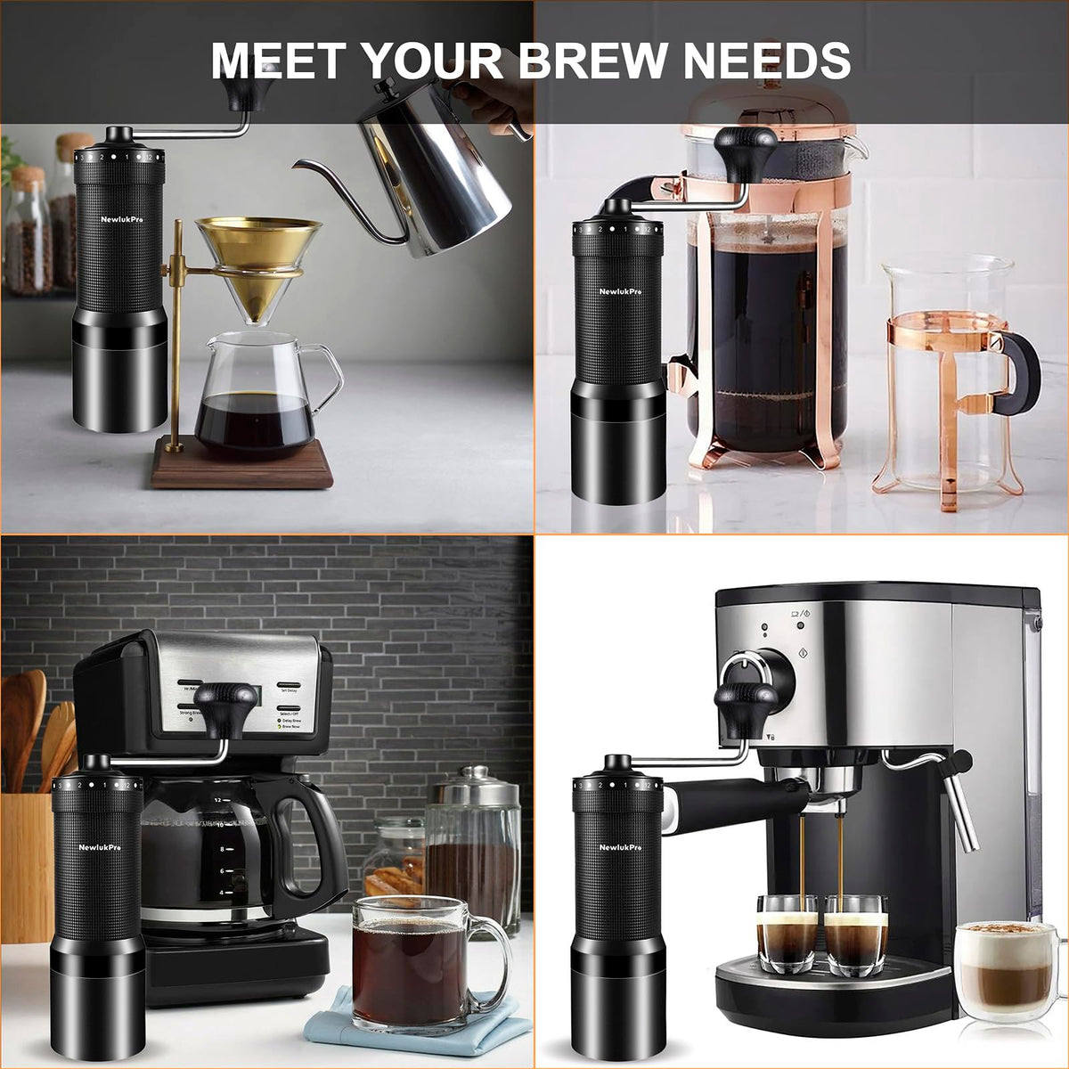 Manual Coffee Grinder, Titanium Conical Burr, 35g Capacity O59261