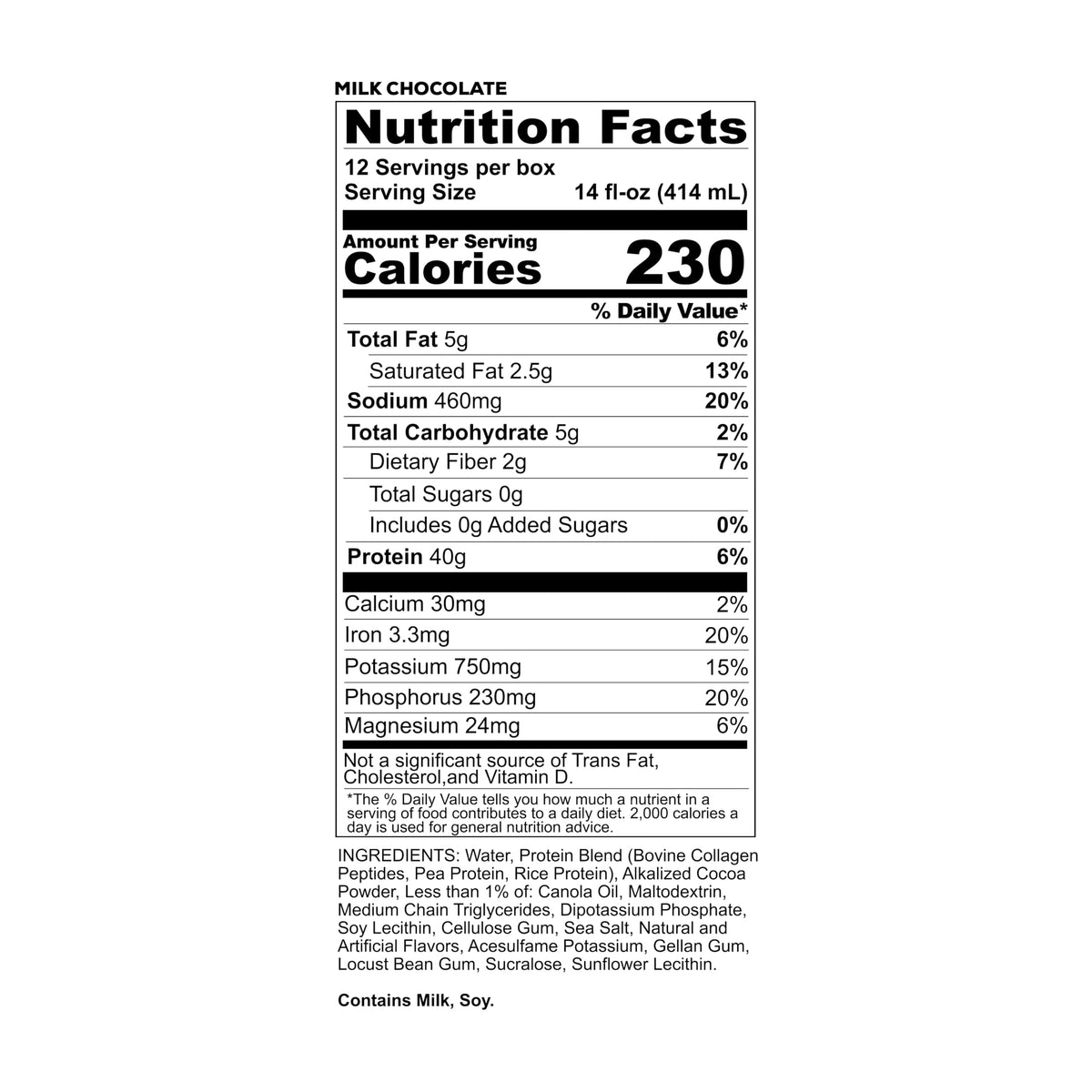Milk Chocolate Lactose Free Protein Shake 12 Pack V371266