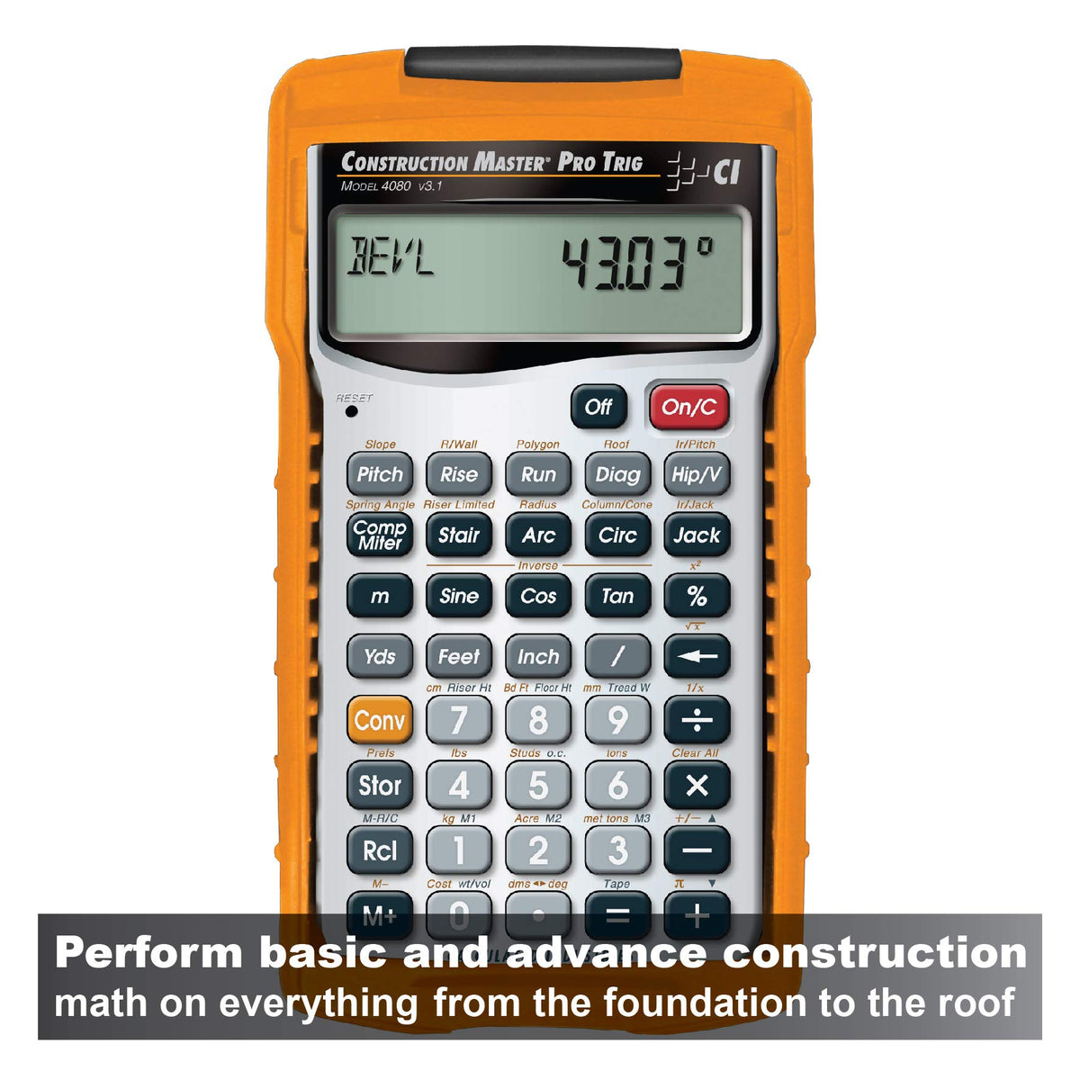 Construction Calculator with Case K274158