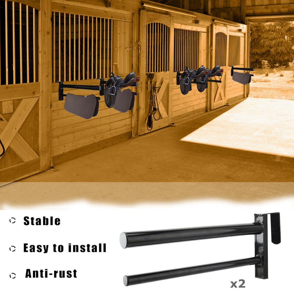 Heavy Duty Portable Saddle Rack Stand with 2 Bars Y211