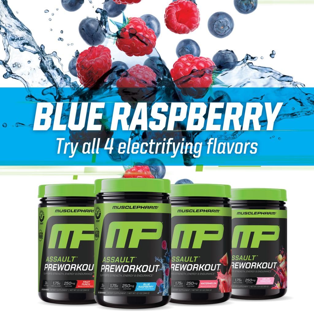 Blue Raspberry PreWorkout Powder 30 Servings F2952