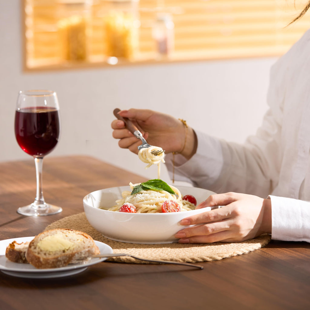 White 40 oz Pasta Bowls Set of 4 Z879