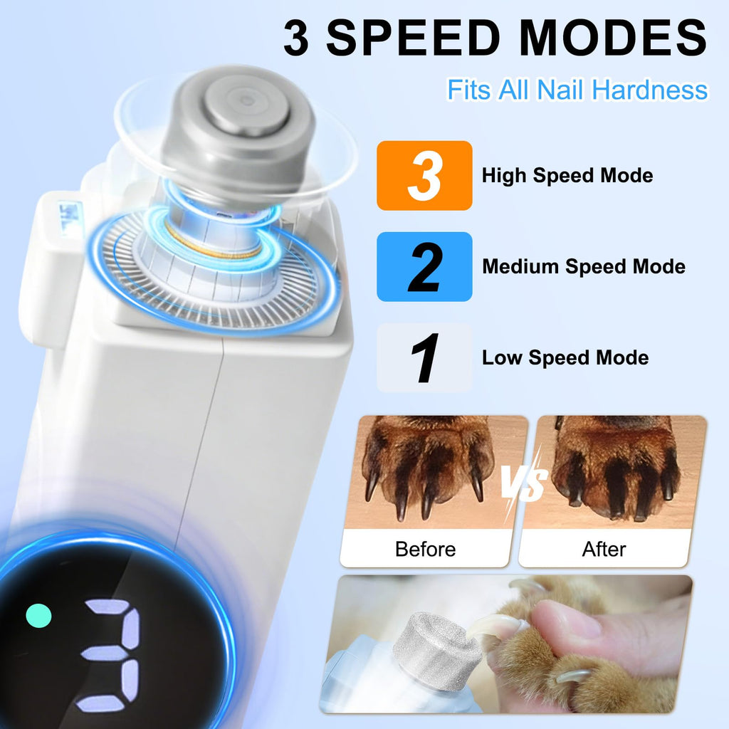 2-in-1 Dog Nail Clippers & Grinder with LED Light Q9303