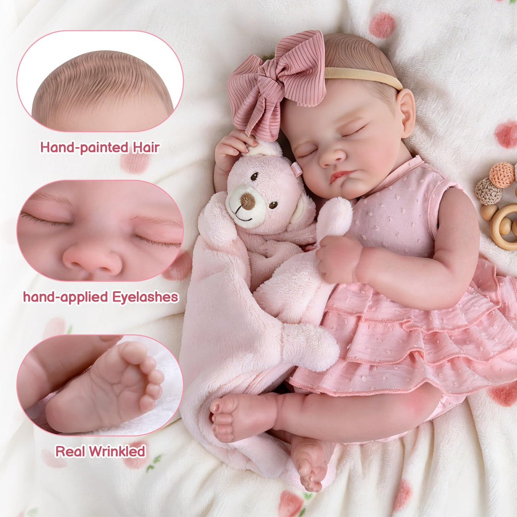 20-Inch Sleeping Newborn Girl Doll V6516