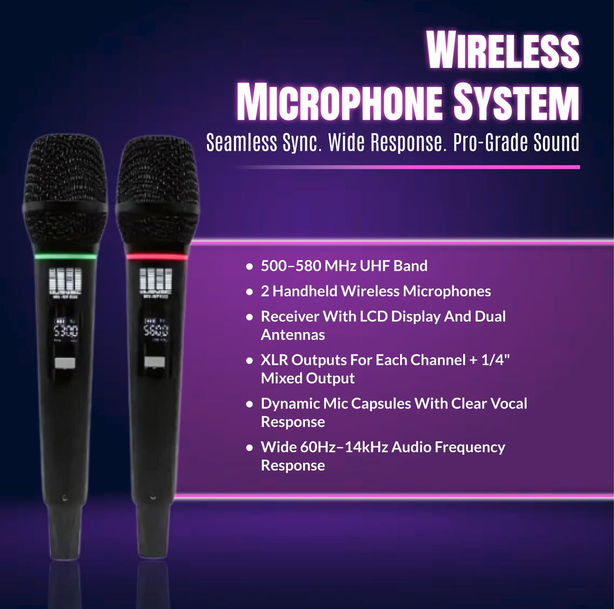 10" UHF PA System with Wireless Microphone F5531