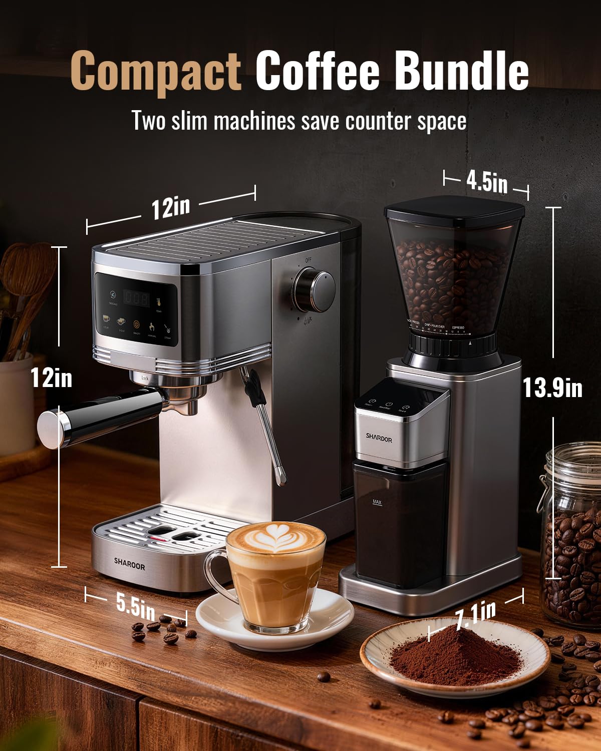Espresso Machine with Grinder and 48 Grind Settings W242589