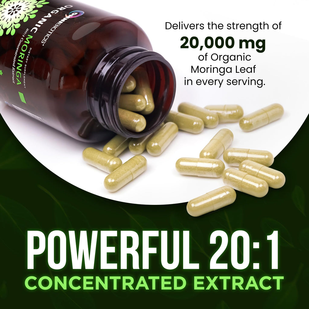 Organic Moringa 1000mg 120 Vegan Capsules T71085