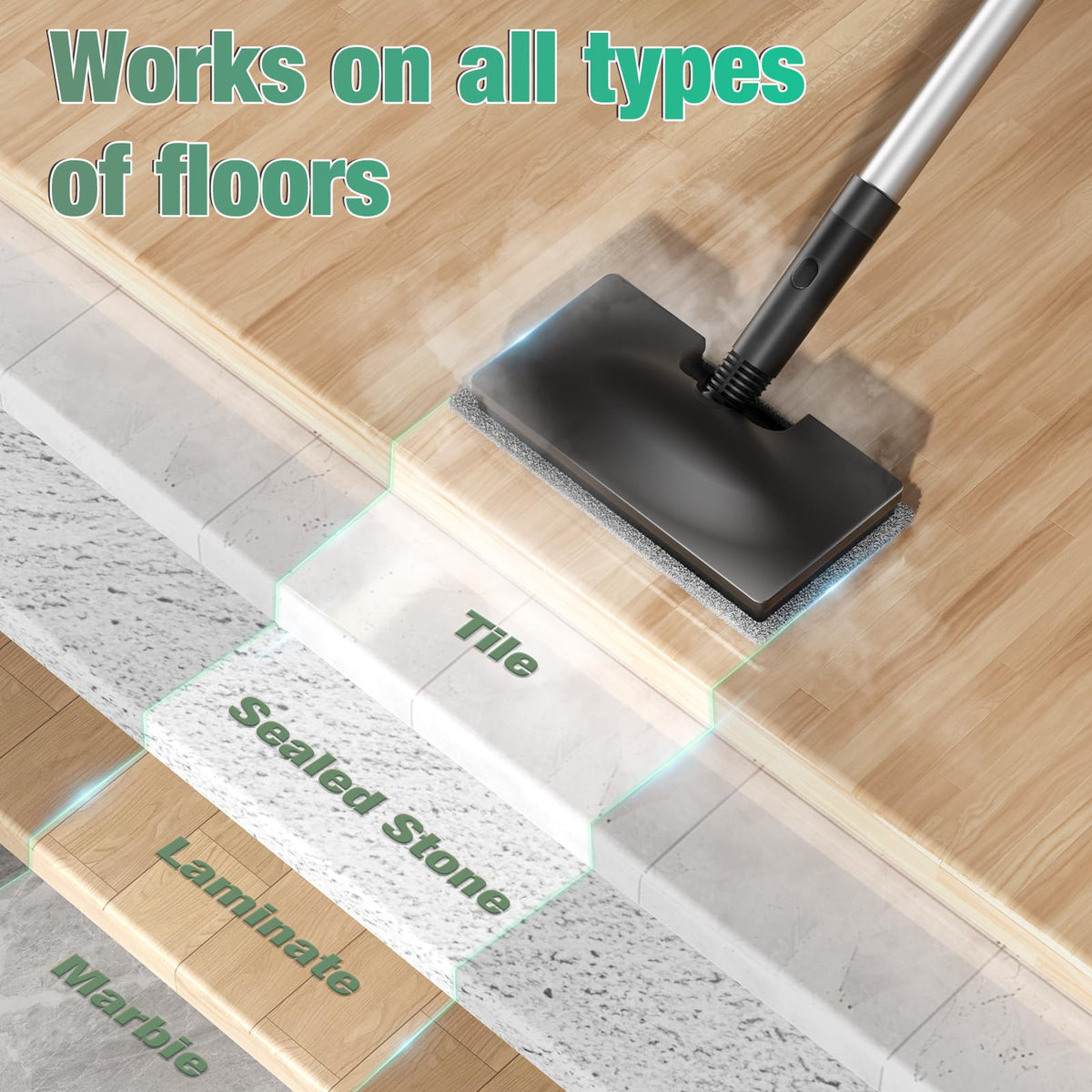 11-in-1 Detachable Handheld Steam Mop F8248