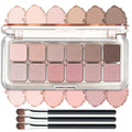 Mauve Pink Grey Brown Matte Eyeshadow Palette with Brush T9680