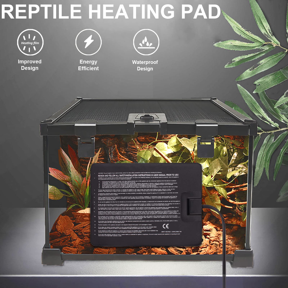 Reptile Heat Pad and UVB Light L2472