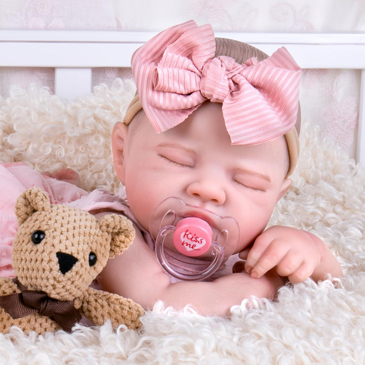 20-Inch Sleeping Newborn Girl Doll V6516