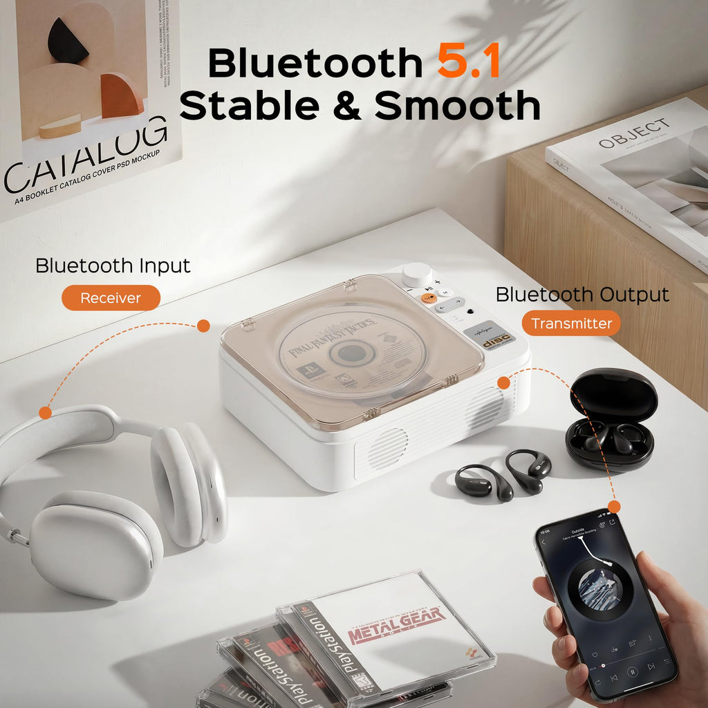 Portable CD Player with Bluetooth T4713