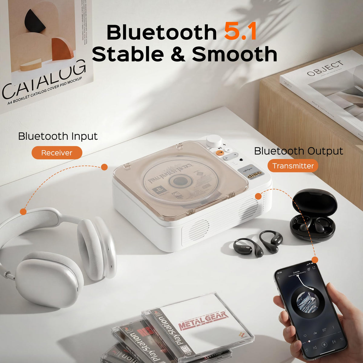 Portable CD Player with Bluetooth T4713