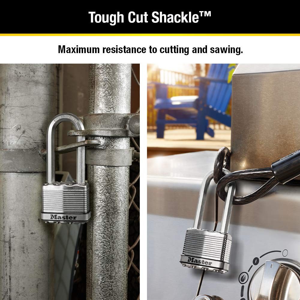 Heavy Duty Outdoor Padlock with Key, 4 Pack Keyed-Alike R30419