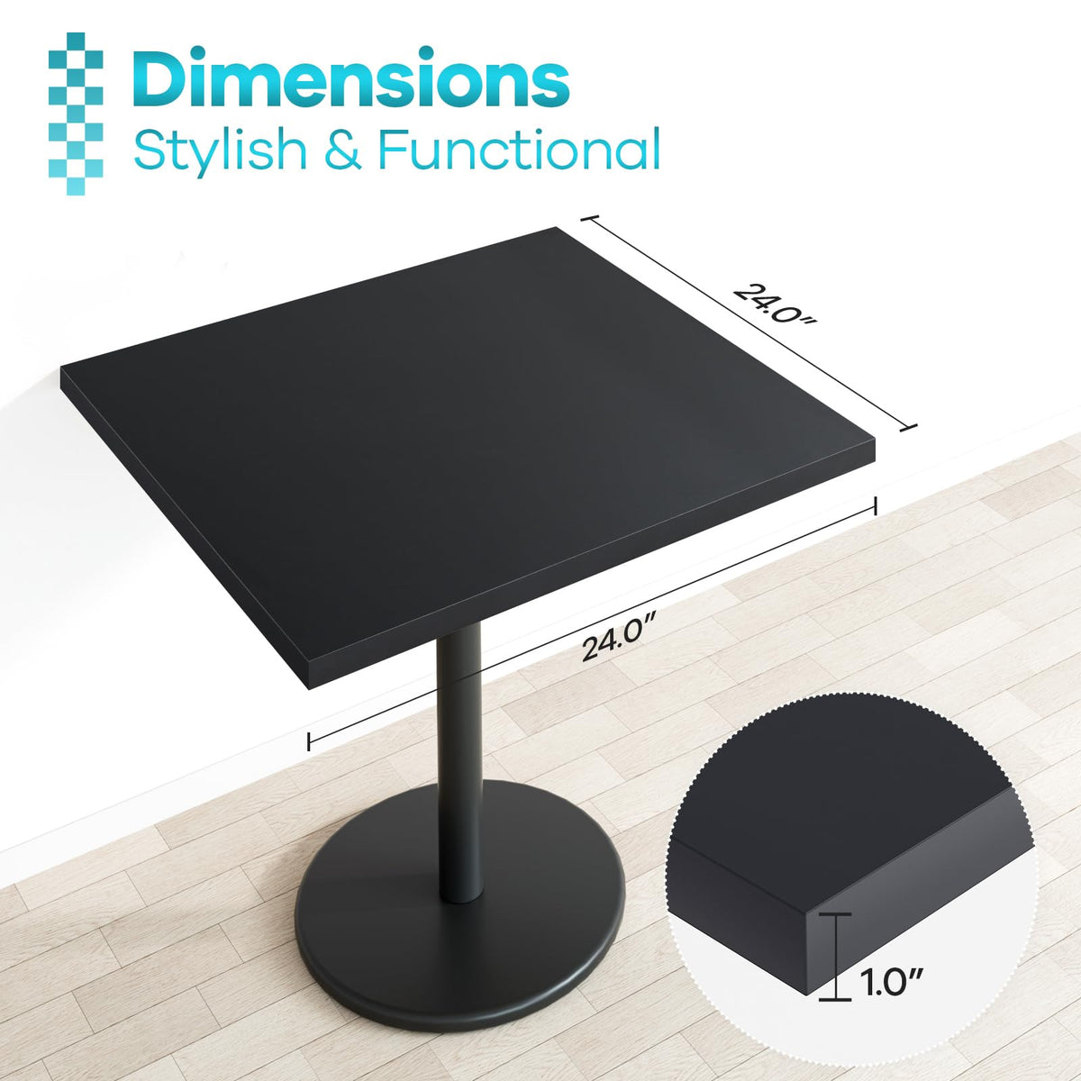 24 x 24 inches Square Melamine Table Top Pack of 2 A797479