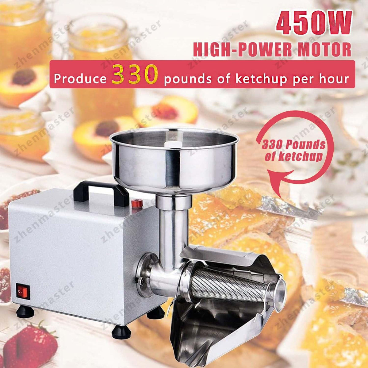 450W Stainless Steel Electric Tomato Strainer S426