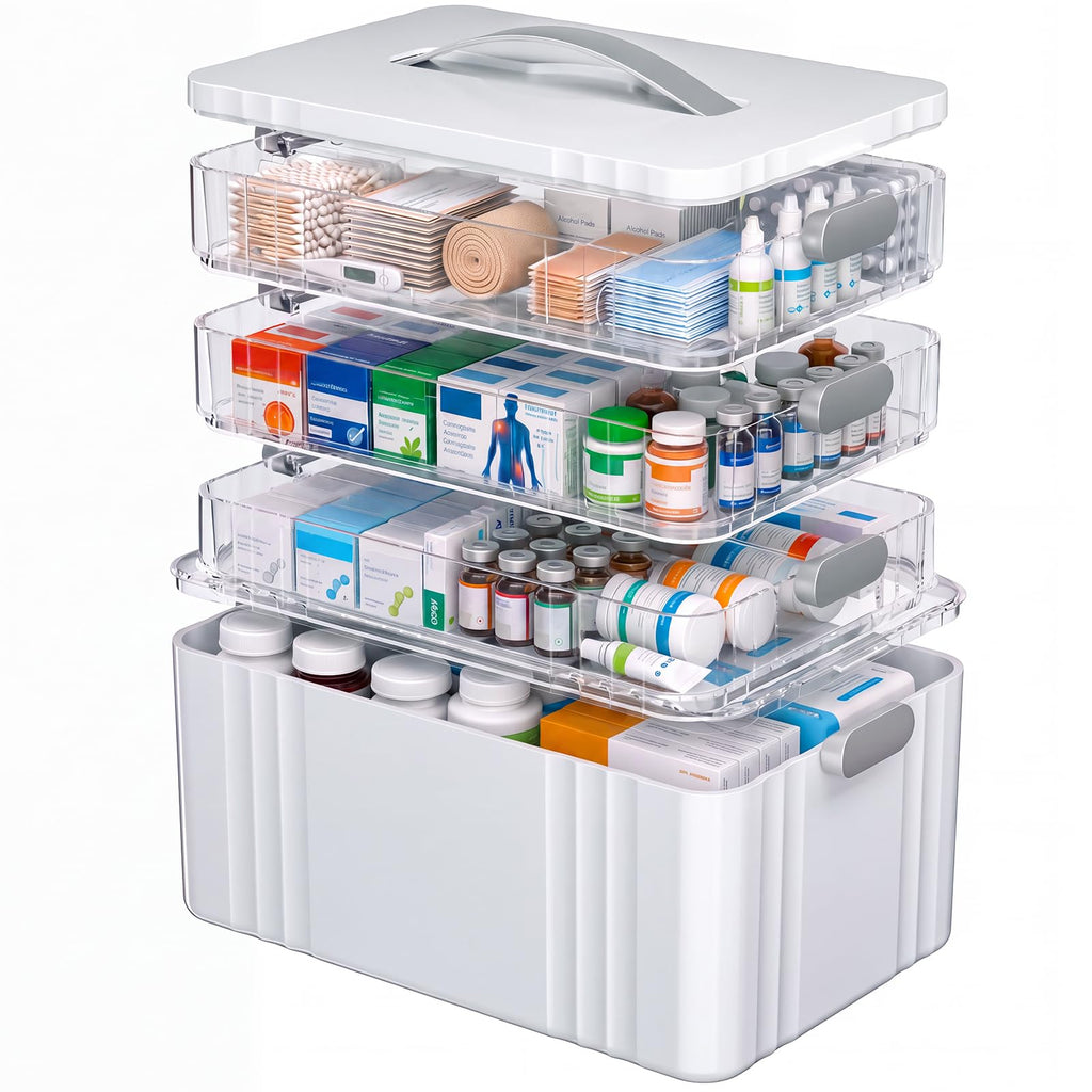 4-Tier Medicine Organizer Storage Box J457654