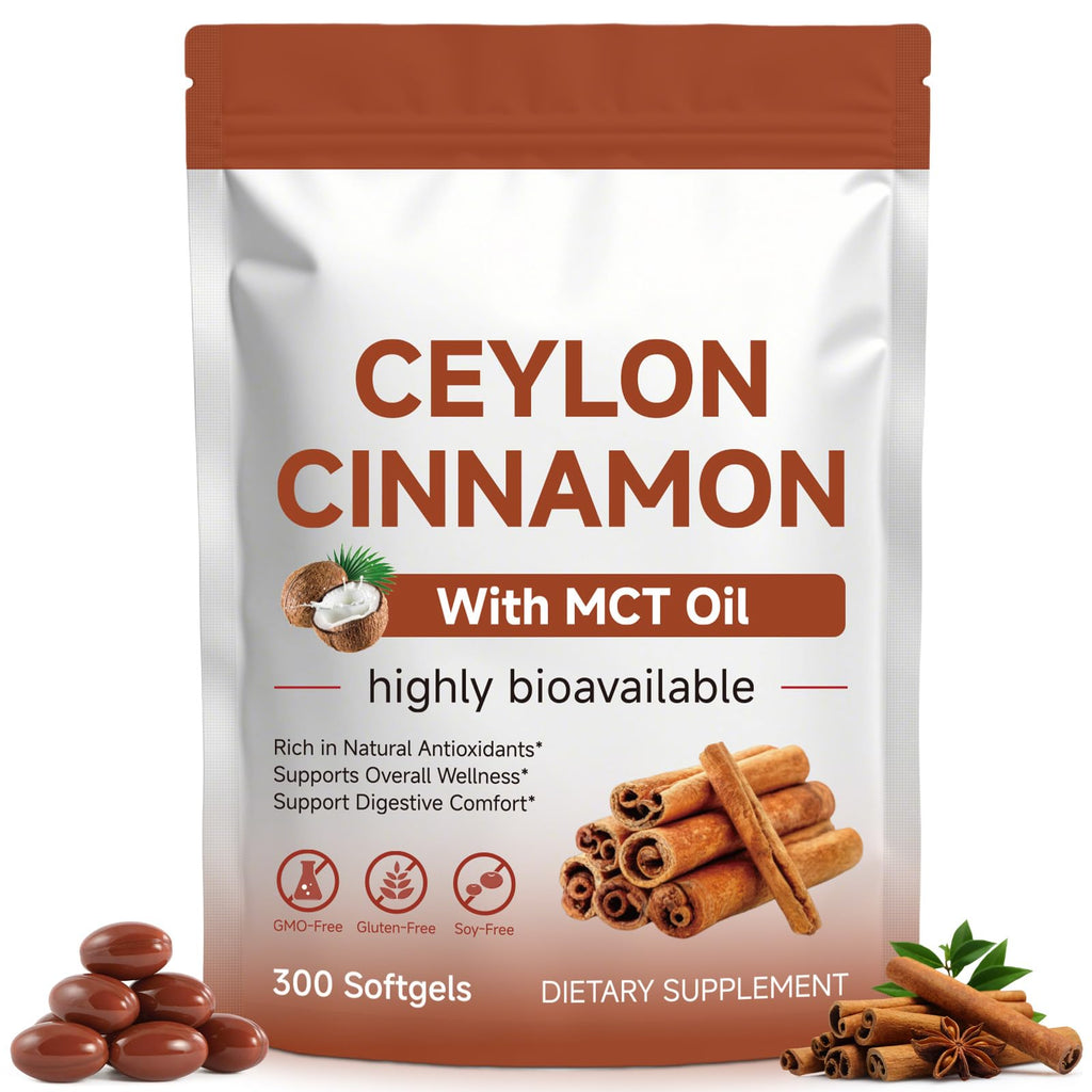 Cinnamon Capsules 300 Softgels with MCT Oil A543079