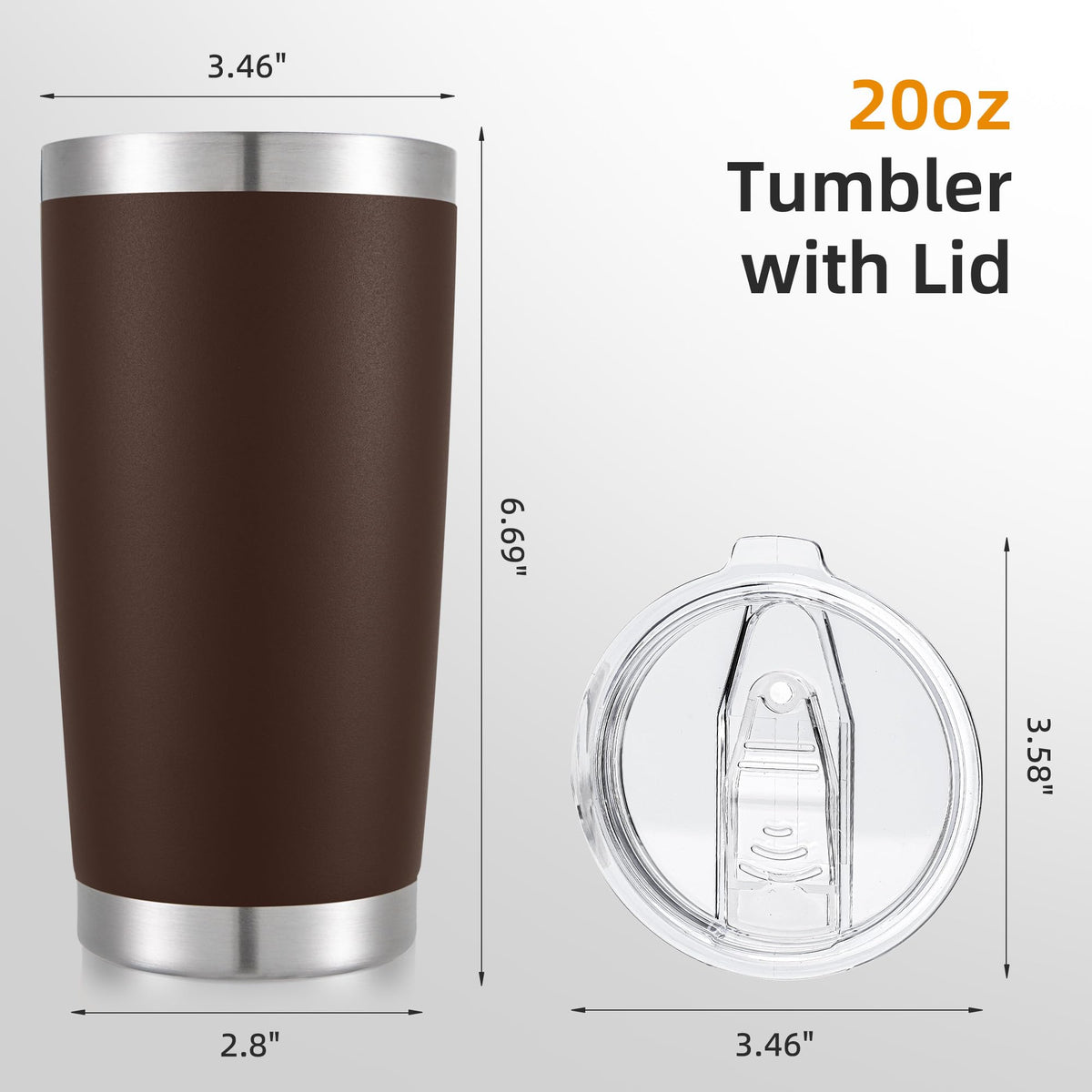 20 oz Stainless Steel Insulated Tumbler with Lid Q810