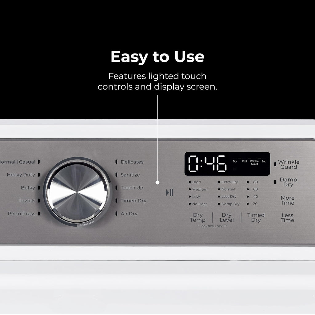 7.0 cu. ft. Front Load Electric Dryer - White G443