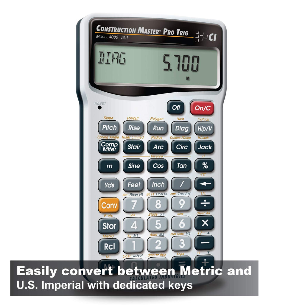 Construction Calculator with Case K274158