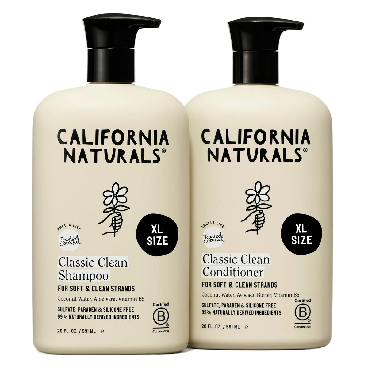 Toasted Coconut Shampoo Conditioner Set, Vegan, Sulfate Free, 20 Fl Oz G99131