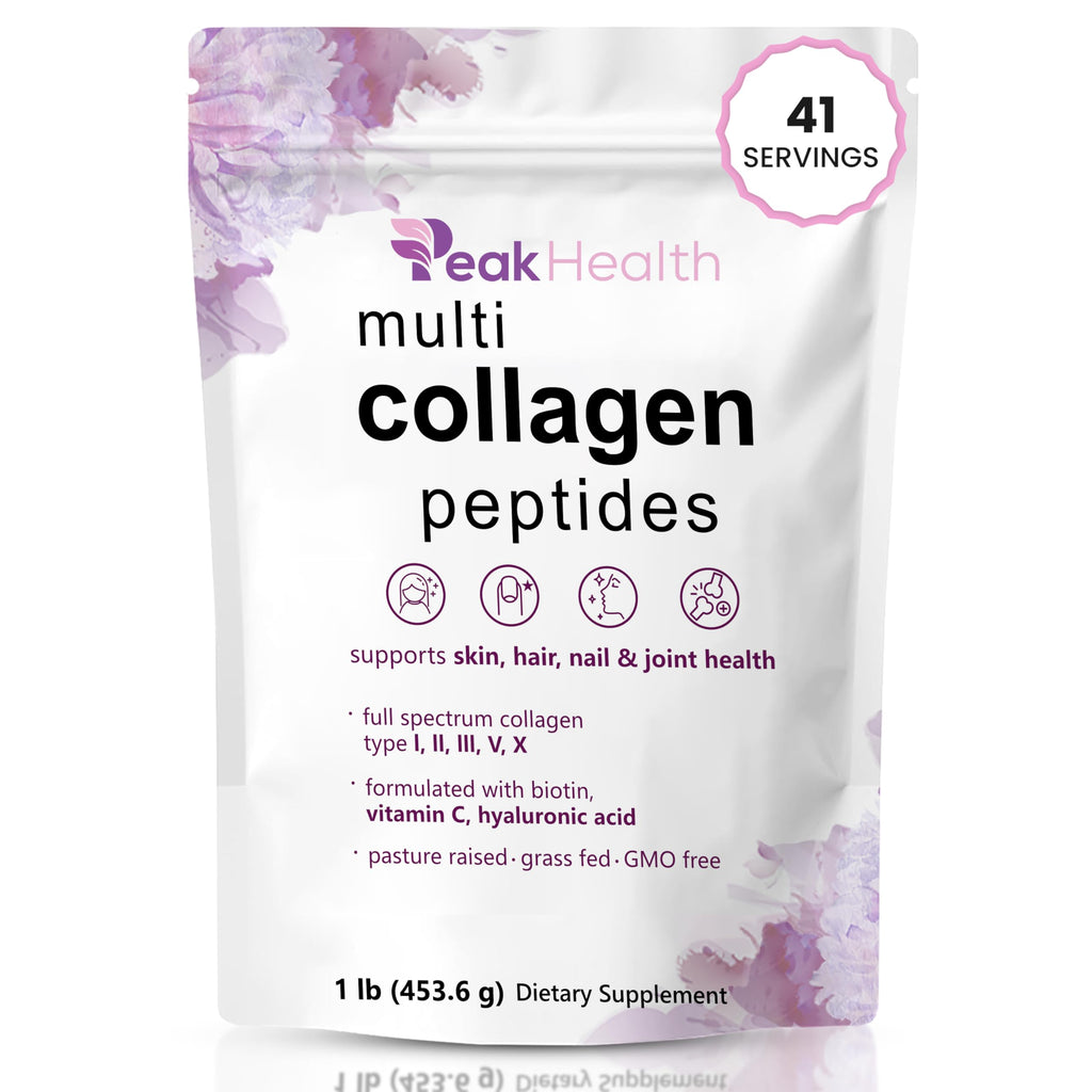 Multi Collagen Peptides Powder 1lb Types I II III V X C843937