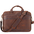 Full Grain Leather Briefcase Fits 15.6 Inch Laptop O8373