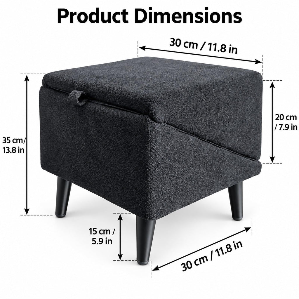 Foldable Dog Stairs Ottoman 2 in 1 Storage Pet Steps E40074