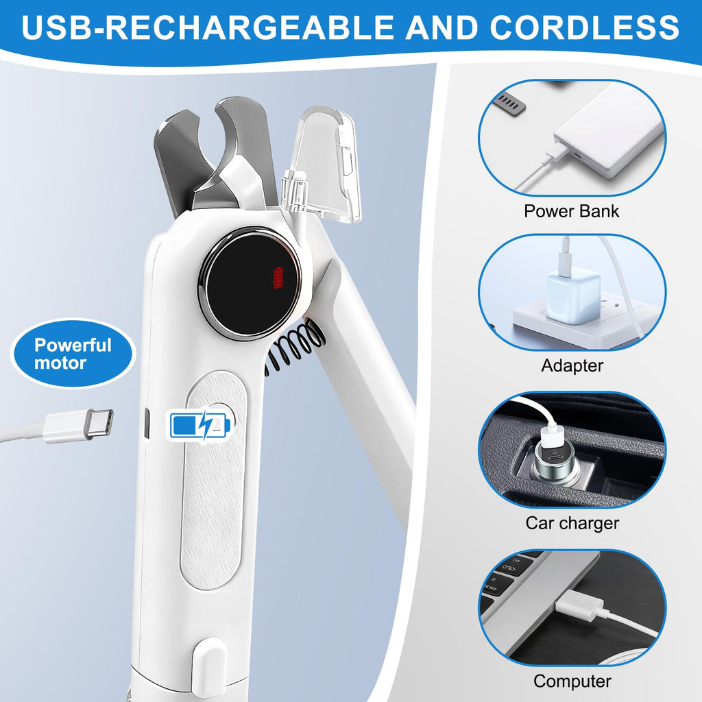 2-in-1 Dog Nail Clippers & Grinder with LED Light Q9303