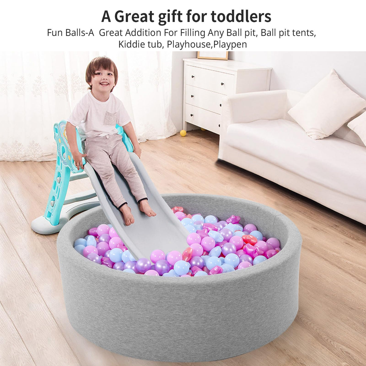 100 200 500 Pack Phthalate & BPA Free Plastic Ball Pit Balls K315