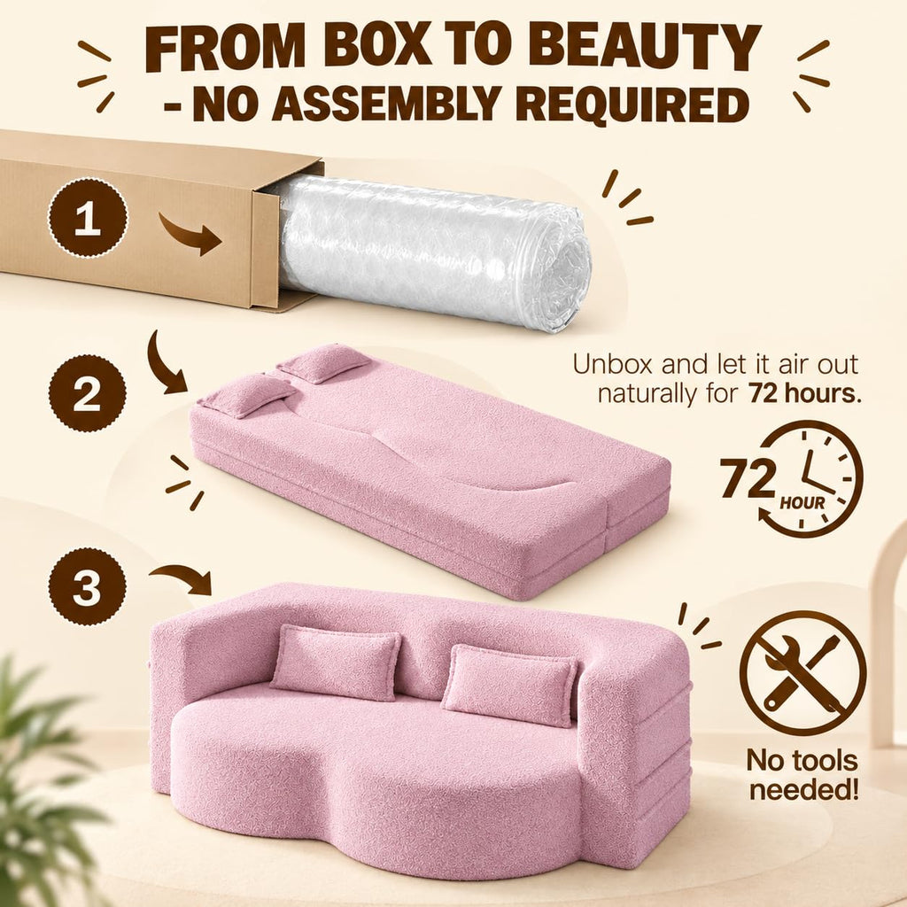 2-in-1 Convertible Sofa Bed with Pillows M88940
