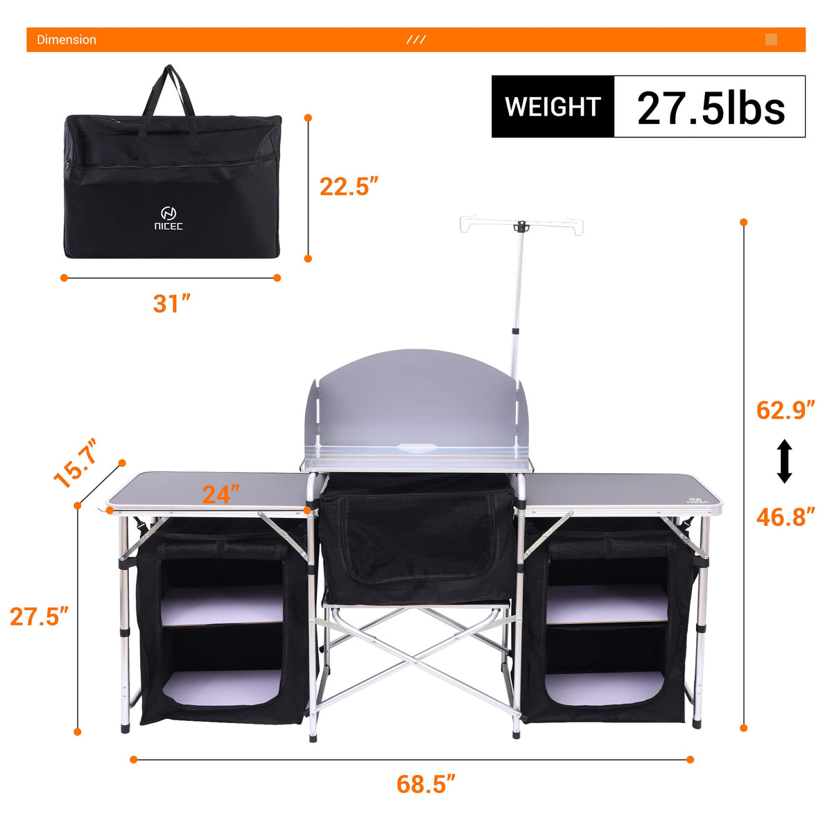 Folding Camping Cook Table A536611