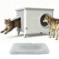 Weatherproof Outdoor Cat House with Escape Door M76160