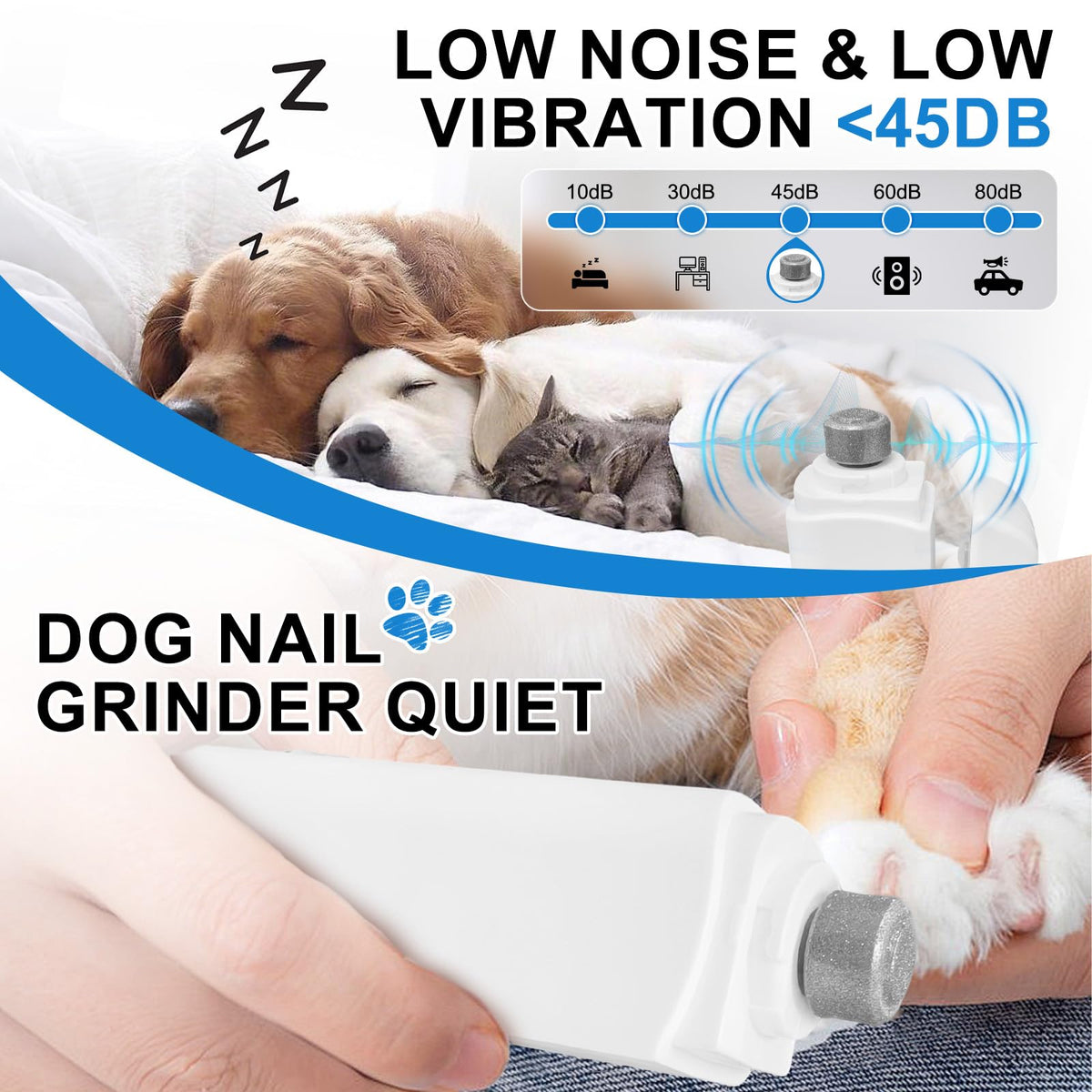 2-in-1 Dog Nail Clippers & Grinder with LED Light Q9303