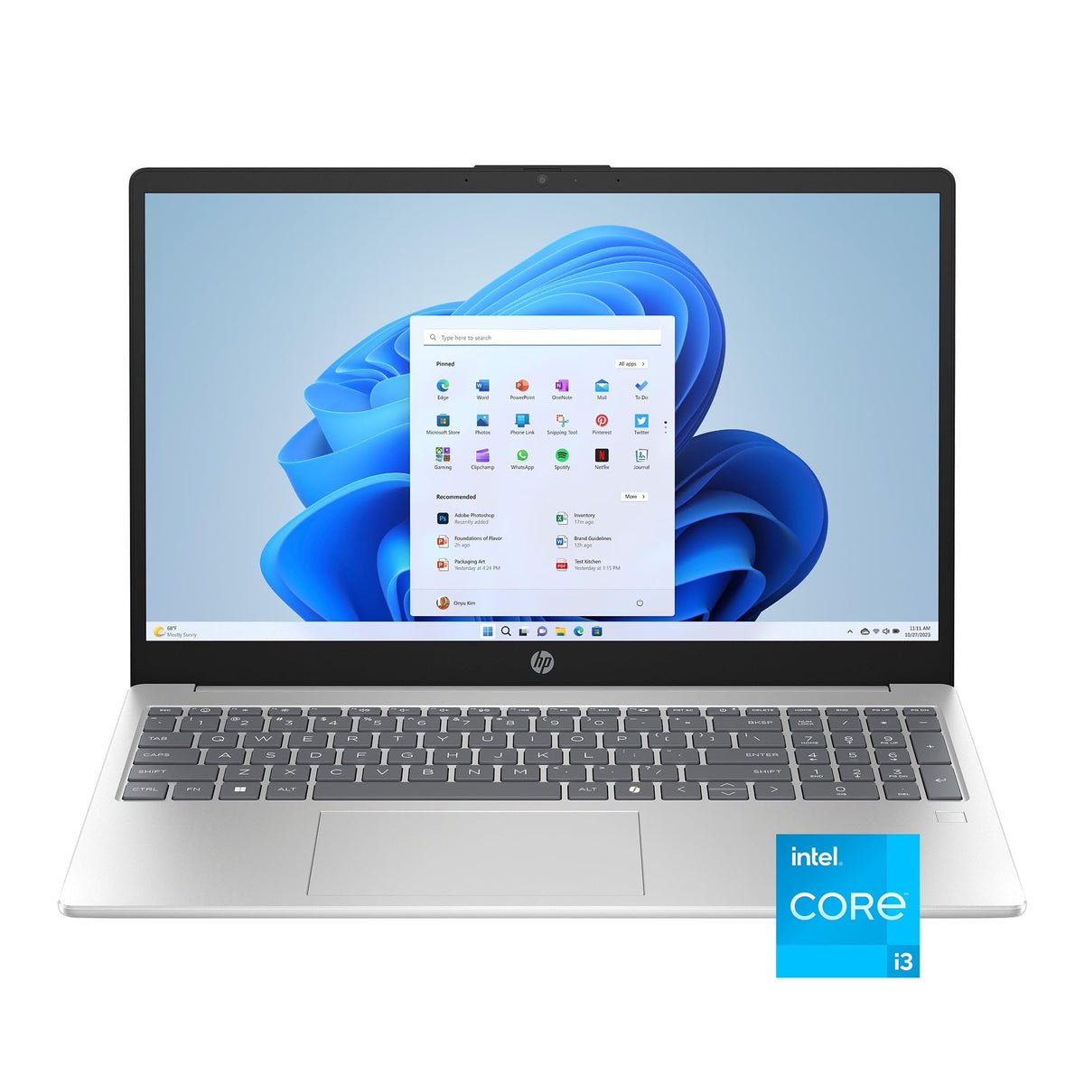 15.6 inch FHD IPS Laptop, Intel Core i3-N305, 8GB RAM, 256GB SSD, Natural Silver B229398