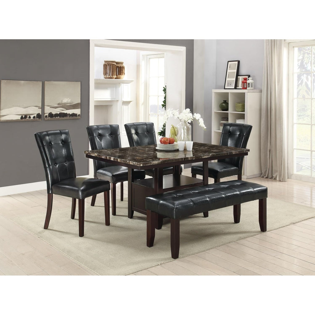 Black Faux Leather Dining Chairs Set of 2 X30162