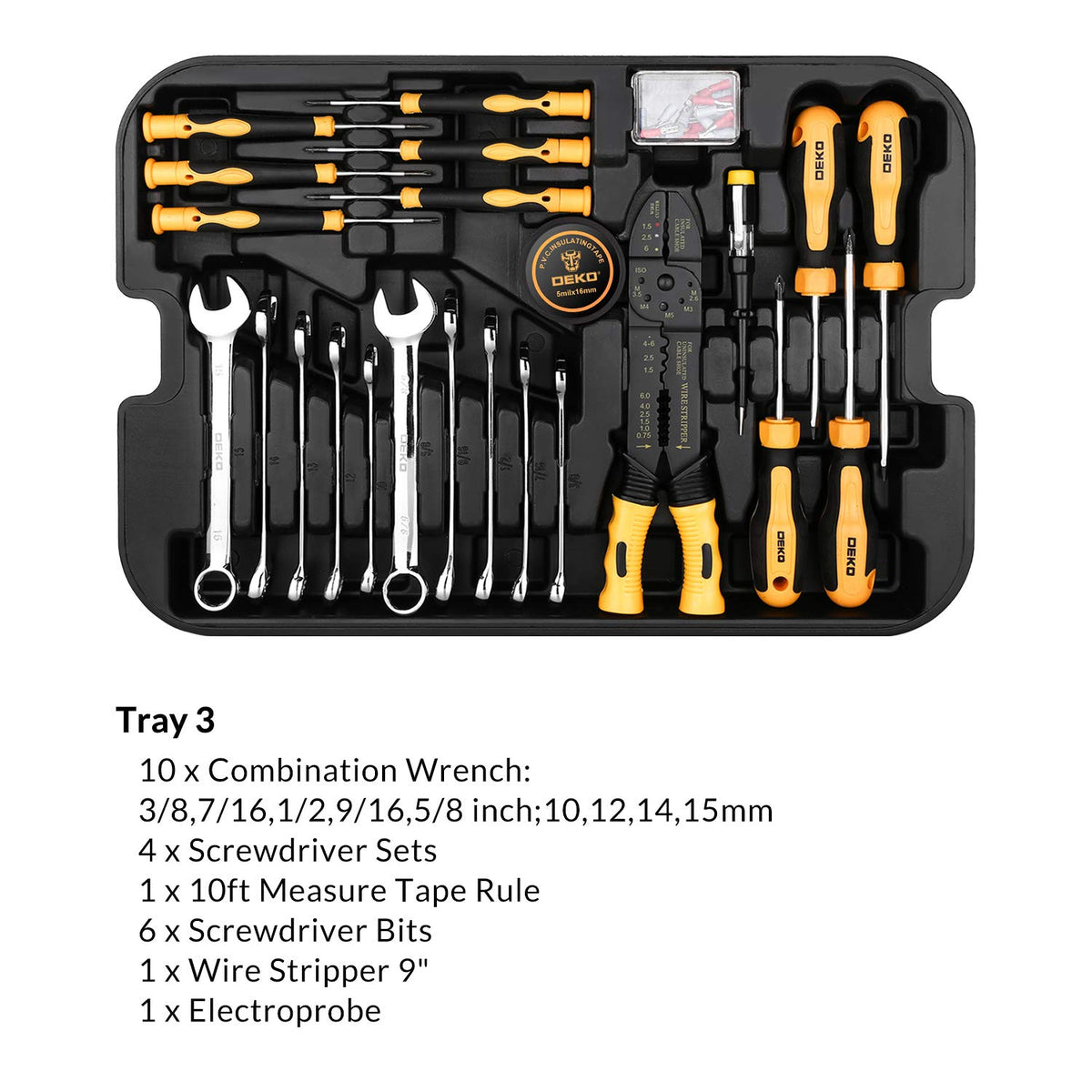 258 Piece Rolling Tool Box Socket Wrench Hand Tool Set Q876
