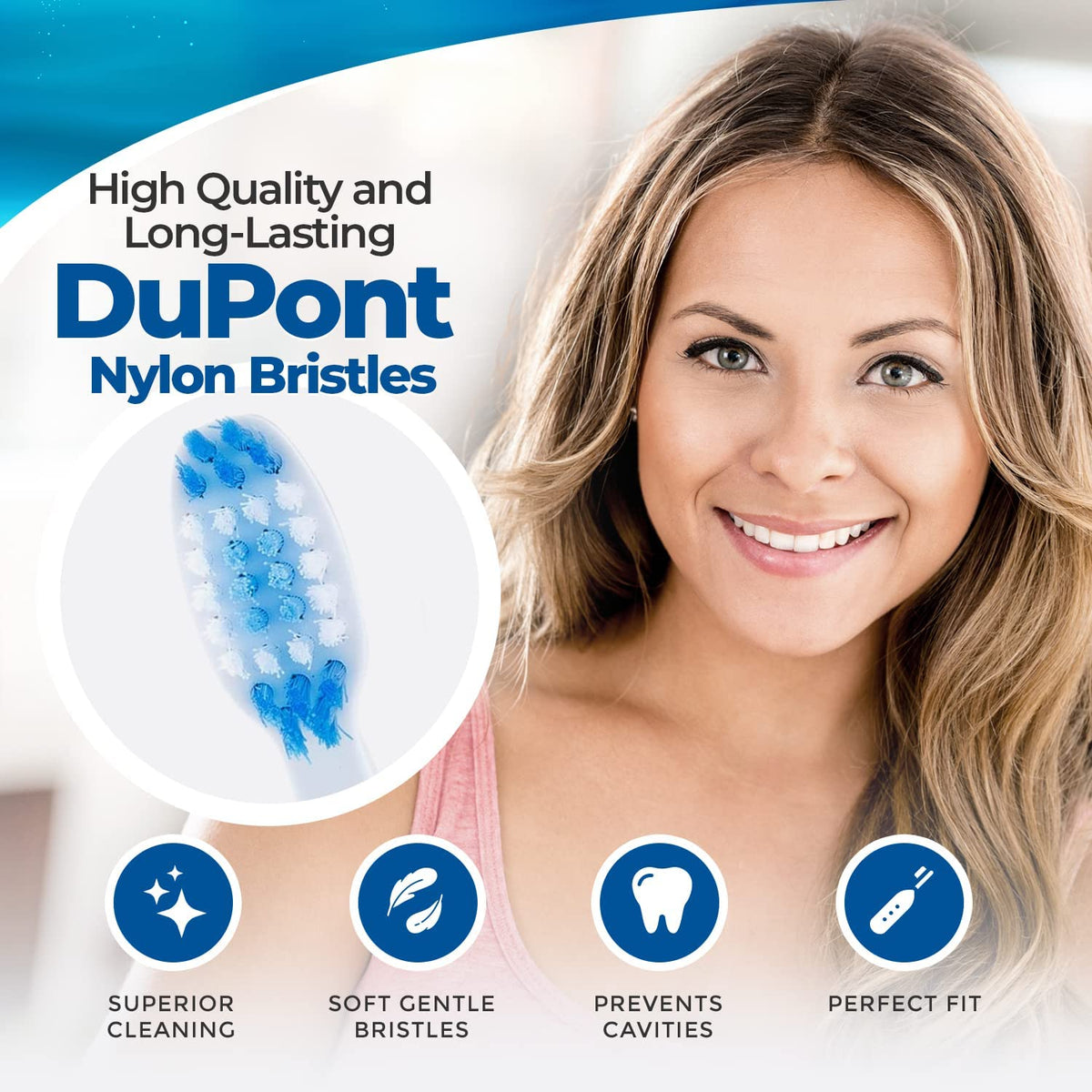 White Electric Toothbrush with 2 Replacement Heads E87436