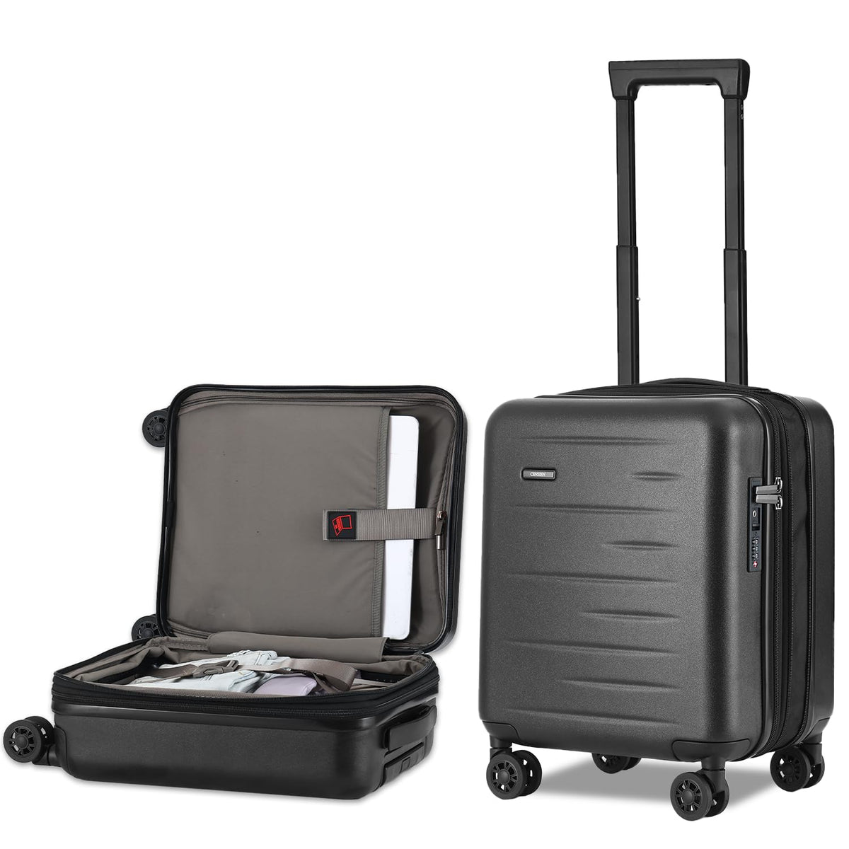 Expandable 16 Inch Underseat Carry On Luggage R808