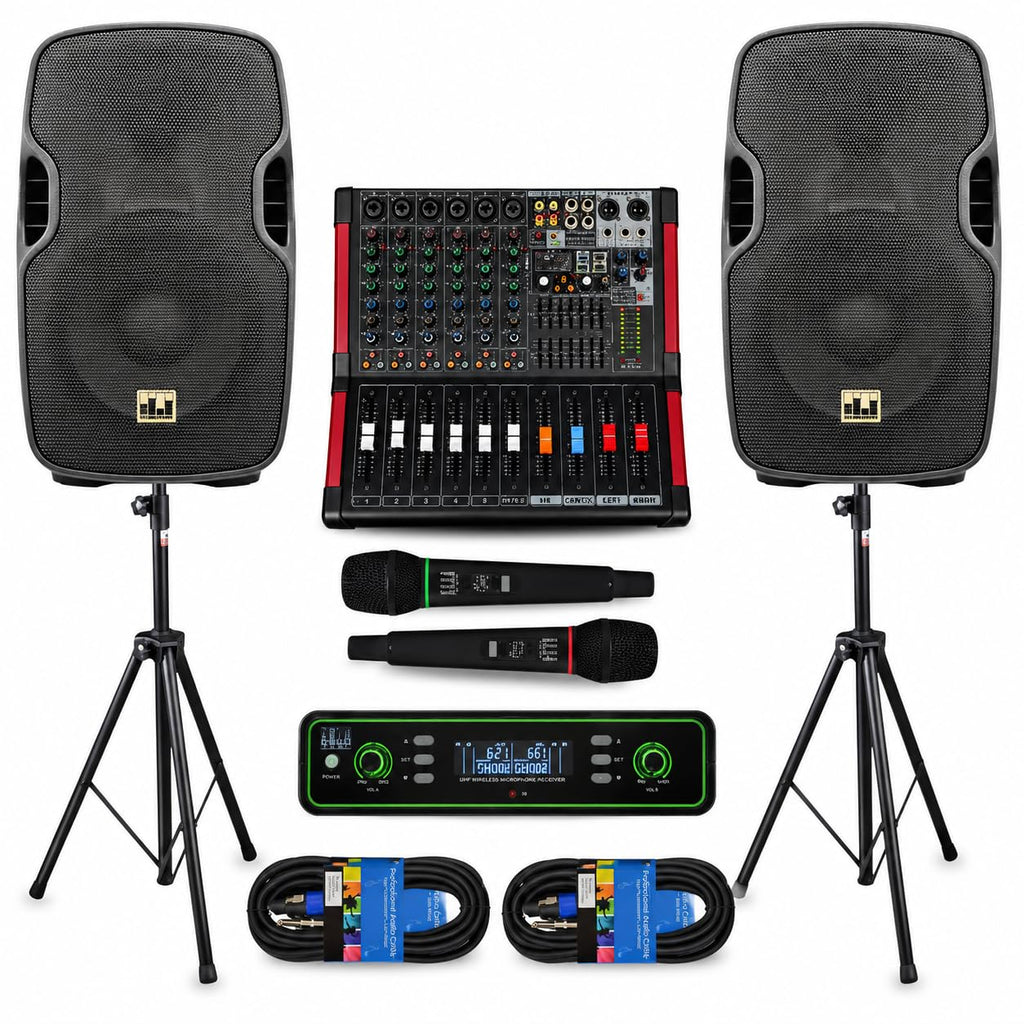 10" UHF PA System with Wireless Microphone F5531