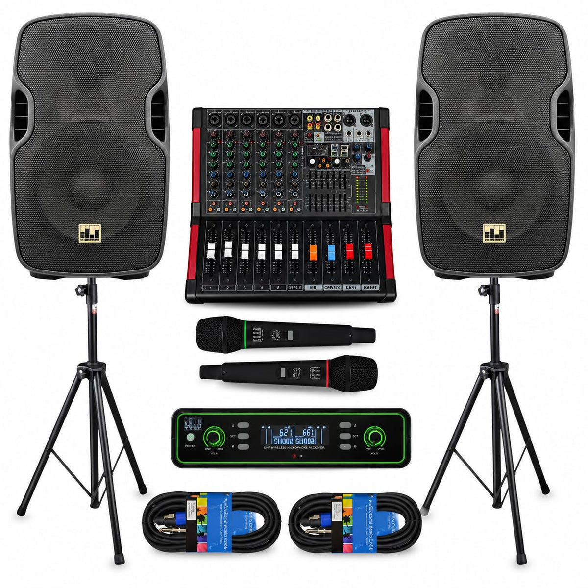 10" UHF PA System with Wireless Microphone F5531