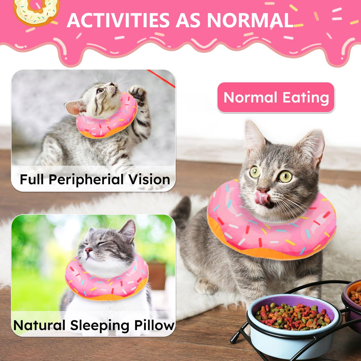 Soft Adjustable Cat Recovery Cone Collar L411