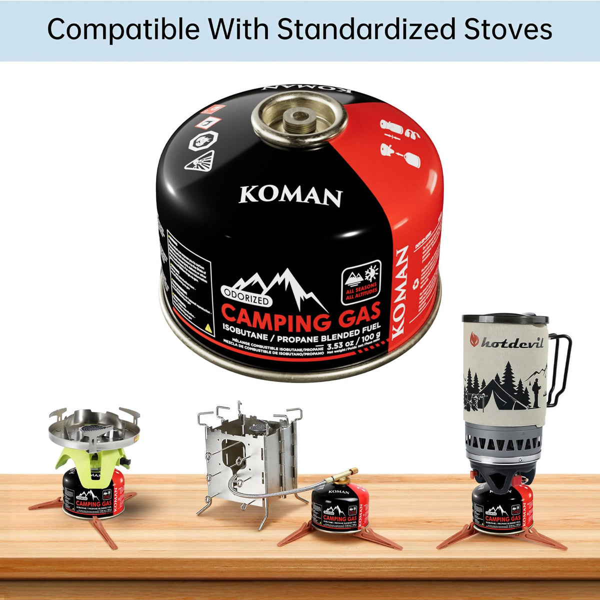 Isobutane Butane Propane Blend Camping Fuel Canister 4 Pack Z436020
